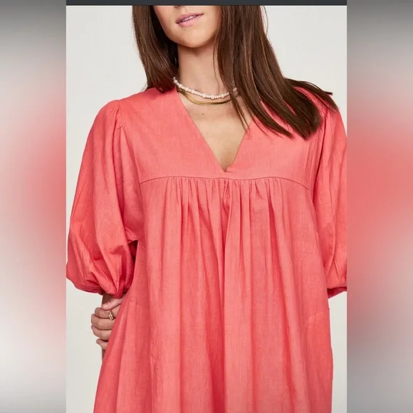 Mirth BELEM DRESS IN CORAL - Picture 3 of 4